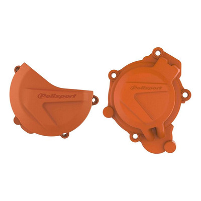 Kit Protections de Carters d’Allumage et d’Embrayage POLISPORT Orange - KTM 125 / 150 SX 16-18