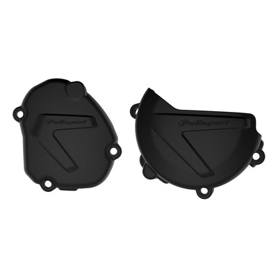 Kit protections de carter d'allumage et embrayage Polisport Noir - Yamaha YZ 125cc 05-24