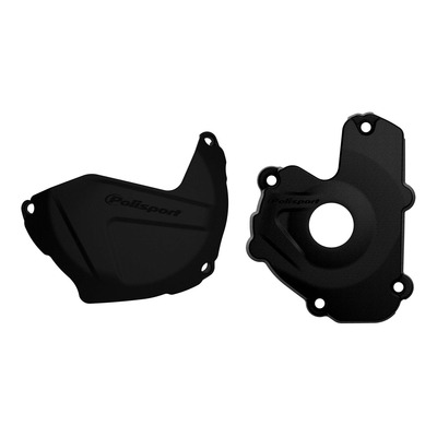 Kit protections de carters d’allumage et d’embrayage Polisport noir Kawasaki KX 250 F 13-16