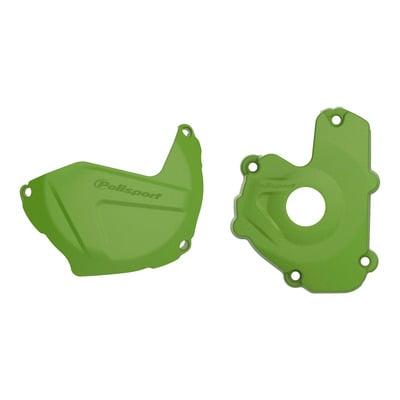 Kit protections de carters d’allumage et d’embrayage Polisport vert Kawasaki KX 250 F 13-16