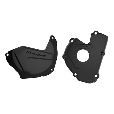 Kit protections de carters d’allumage et d’embrayage Polisport noir Kawasaki KX 250 F 17-20