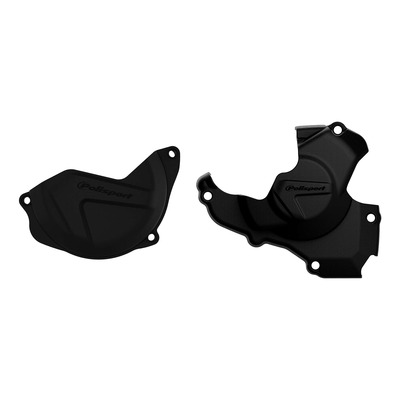 Kit protections de carters d’allumage et d’embrayage Polisport noir Honda CRF 450 R 10-16