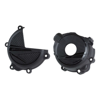 Kit protections de carters d’allumage et d’embrayage Polisport noir Suzuki DR-Z 400 S 00-06