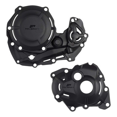 Kit Protections de Carters + Pompe à Eau Complet POLISPORT Noir pour Yamaha 450 YZF 23-25
