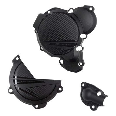 Kit Protections de Carters + Pompe à Eau Complet POLISPORT Noir pour KTM 250/300 EXC 2024