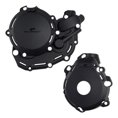 Kit Protections de Carters + Pompe à Eau Complet POLISPORT Noir pour KTM 450 / 500 EXCF 24-25