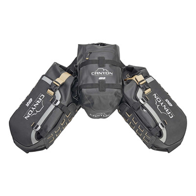 Kit sacoches cavalières rackless étanches Givi Canyon GRT721B 44L