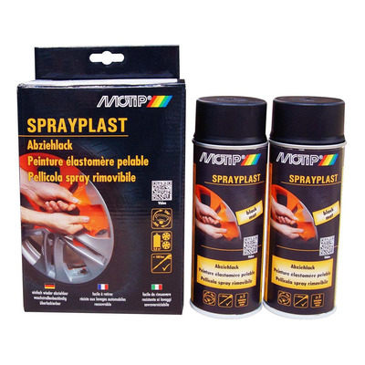 Kit spray peinture élastomère Motip Carbone