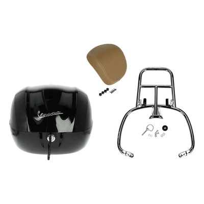 Kit top case noir 32 L d'origine 01.1B0000160XN20 Vespa Primavera 125 2013-23