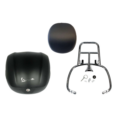 Kit top case noir mat 32 L d'origine 01.CM2729331 Vespa Primavera 125 2018-21