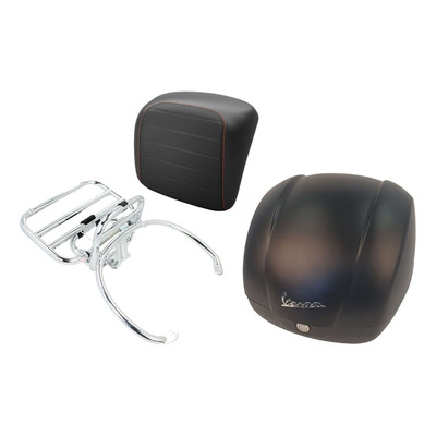 Kit top case noir mat 36 L d'origine 01.CM328315107 Vespa GTS 125 2022-24