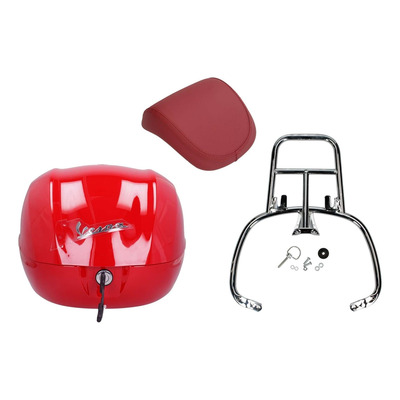 Kit top case rouge 32 L d'origine 01.1B00001600R71 Vespa Primavera 125 2013-23