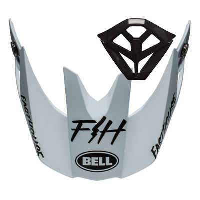 Kit visière + ventilation bouche Bell Moto-10 Spherical Fasthouse Mod Squad gloss white/black