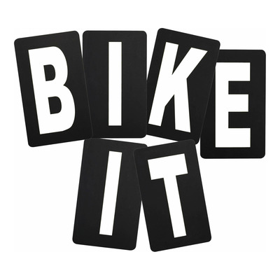 Lettre A blanc pour pit board Bike Tek