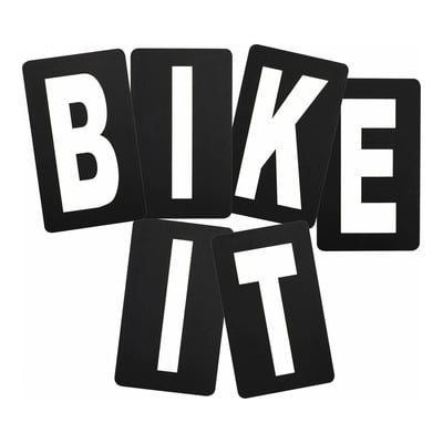 Lettre B blanc pour pit board Bike Tek