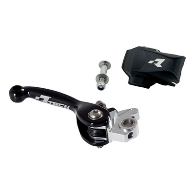 Levier de Frein Retournable RTECH en Aluminium Taillé dans la Masse Noir pour Yamaha YZ/YZF 01-07