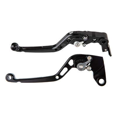 Leviers noirs V Parts 175mm avec adaptateurs Kawasaki Ninja ZX-10 R 11-15