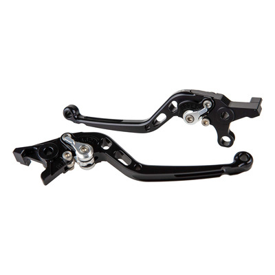 Leviers noirs V Parts 175mm avec adaptateurs Kawasaki zx-7 R 96-03