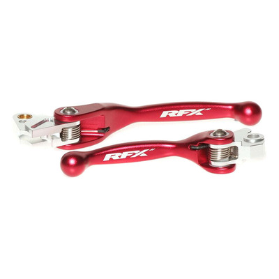 Paire de leviers retournables RFX Race - Kawasaki KX 250cc - Rouge