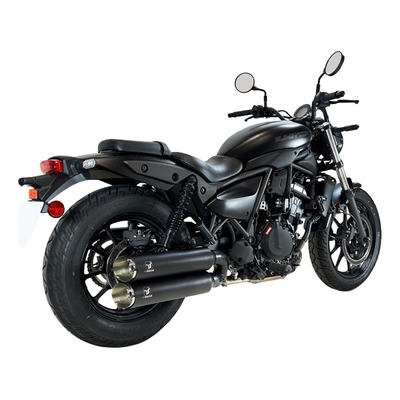 Ligne d'échappement Ixrace MKC noir homologué Kawasaki 500 Eliminator 24-25
