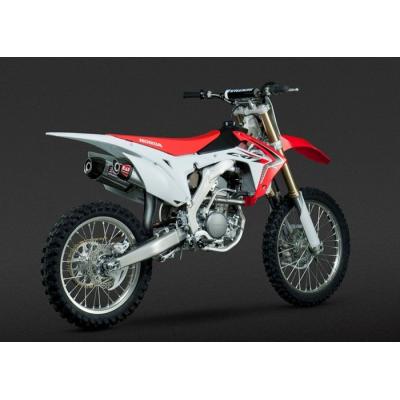 Ligne inox Yoshimura + double silencieux RS-9E aluminium embout carbone Honda CRF 250 R 14-17