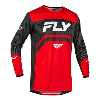 Maillot BMX manches longues Fly Racing Rayce Rouge/Noir