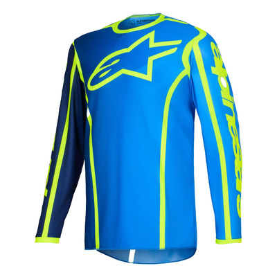 Maillot cross Alpinestars Fluid Apex blue/yellow fluo