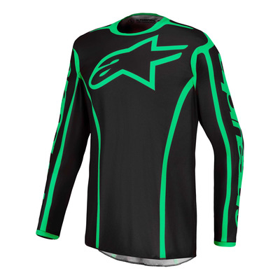 Maillot cross Alpinestars Fluid Apex V2 black/green fluo