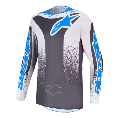 Maillot cross Alpinestars Fluid Drag graystone/light lilac/ucla black