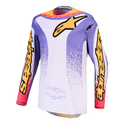 Maillot cross Alpinestars Fluid Drag light lilac/blue iris/gold
