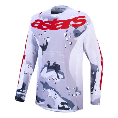 Maillot cross Alpinestars Racer Air gray camo white