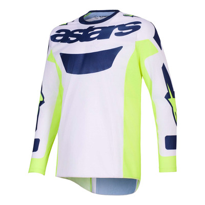 Maillot cross Alpinestars Racer Air Riway light gray/yellow fluo/blue