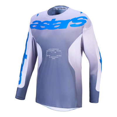 Maillot cross Alpinestars Racer Amber ash gray/light lilac/ucla blue