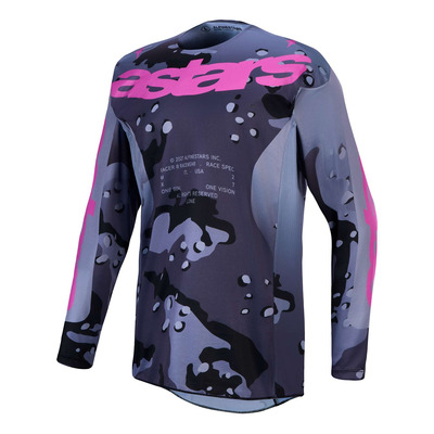 Maillot cross Alpinestars Racer Lone gray camo purple