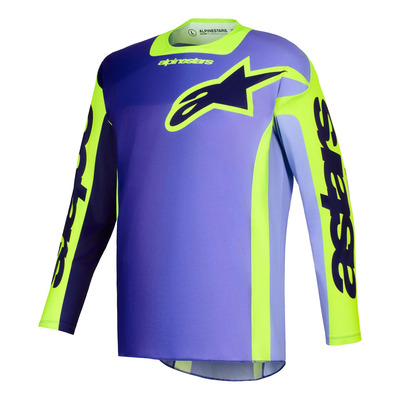 Maillot cross Alpinestars Racer Portl purple/yellow fluo