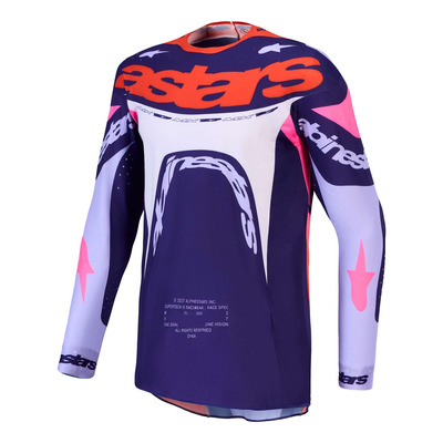 Maillot cross Alpinestars Supertech Dyna light violet/deep purple/pink fluo