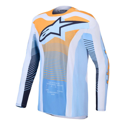 Maillot cross Alpinestars Techstar Maven dust blue/tangerine/black