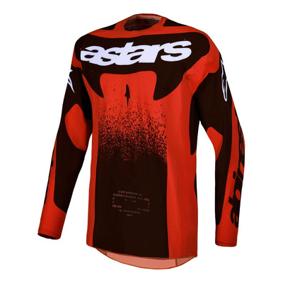 Maillot cross Alpinestars Techstar Swan cardinal red/black/white