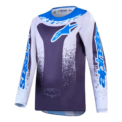 Maillot cross enfant Alpinestars Fluid Youth Drag graystone/light lilac/ucla black