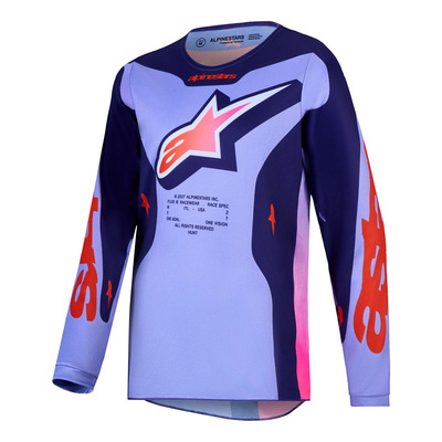 Maillot cross enfant Alpinestars Fluid Youth Hunt light violet/deep purple/pink fluo