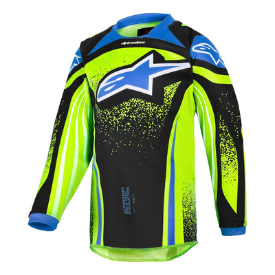 Maillot cross enfant Alpinestars Kids Racer Nomur dark navy/yellow fluo/UCLA blue
