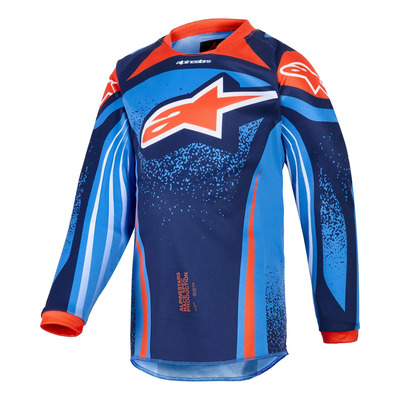 Maillot cross enfant Alpinestars Kids Racer Nomur dark navy/orange/UCLA blue