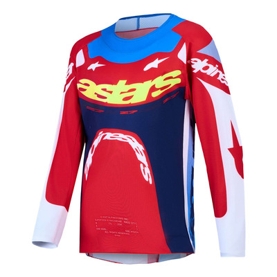 Maillot cross enfant Alpinestars Supertech Youth Dyna fire red/white/navy blue