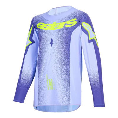 Maillot cross enfant Alpinestars Youth Supertech Scenz purple/yellow fluo
