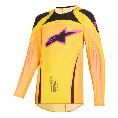 Maillot cross enfant Alpinestars Youth Supertech Nomur orange/yellow/pink