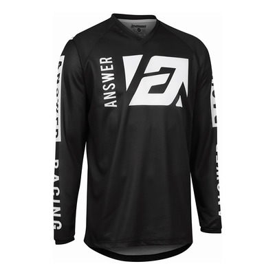 Maillot cross enfant Answer A22 Syncron Merge Kids noir/blanc