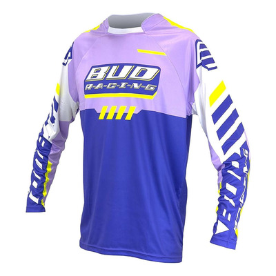 Maillot cross enfant Bud Racing Racing Paddock violet/jaune fluo