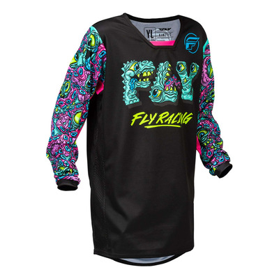 Maillot cross enfant Fly Racing Youth Kinetic Mutant black/multi