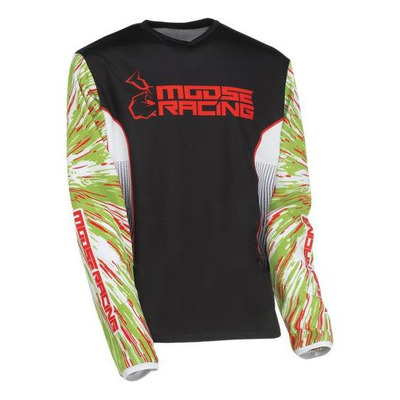 Maillot cross enfant Moose Racing Youth Agroid green/red/black