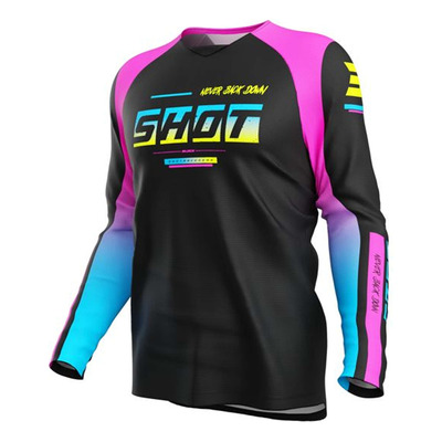 Maillot cross enfant Shot Draw Kid Block pink